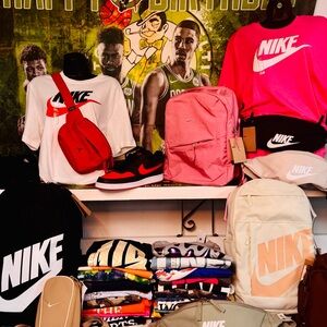 Nike Apparel and Accessories in Black, White, Red, and Pink